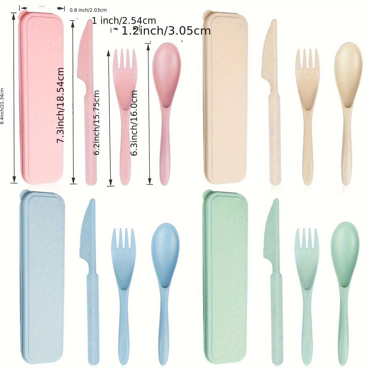 Sustainable Diet 4-Piece Eco-Friendly Cutlery Set Biodegradable Reusable - Image 3
