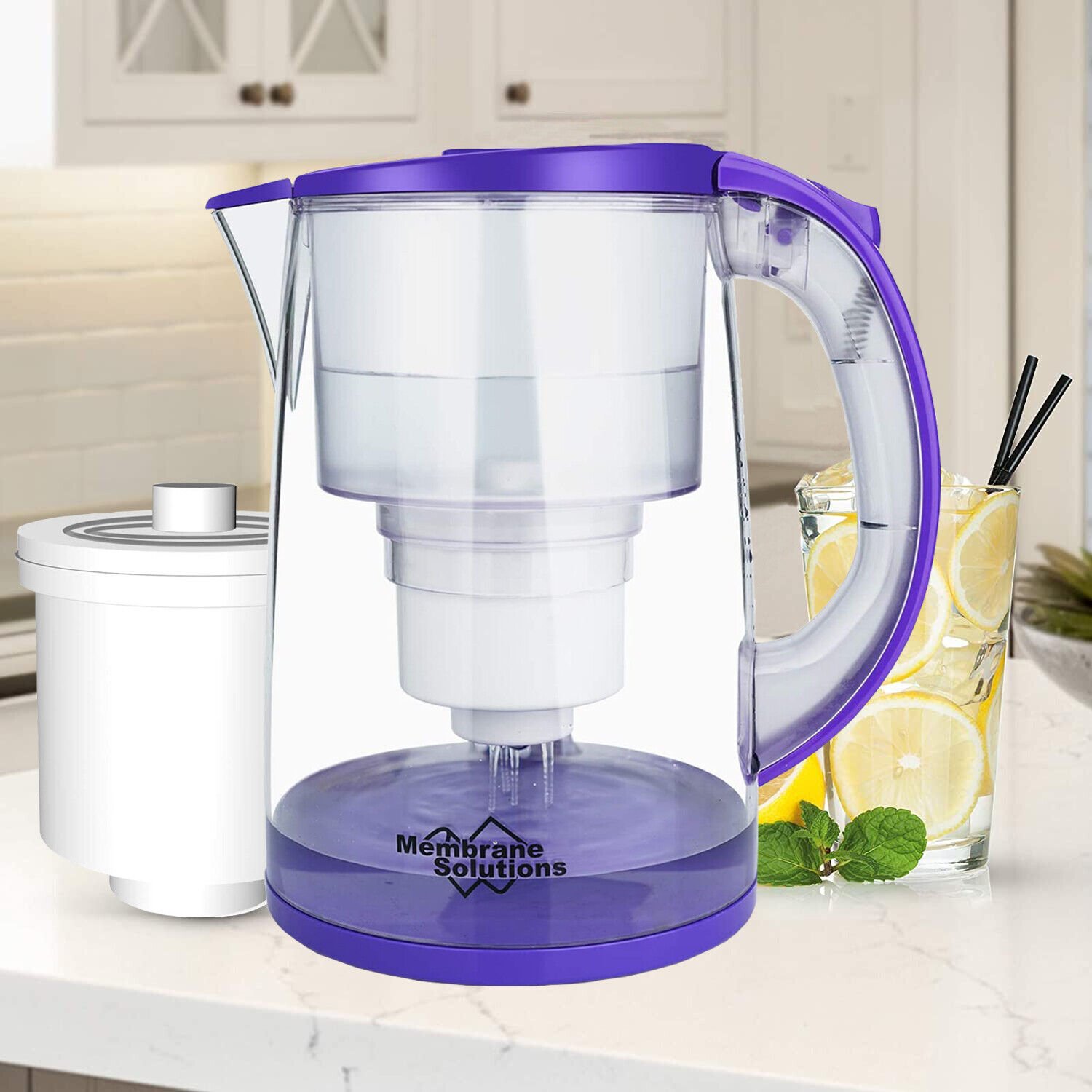 Simpure 3.5L Water Filter Pitcher Jug Hard Water Better Drinking Filtration DP05 - Image 6