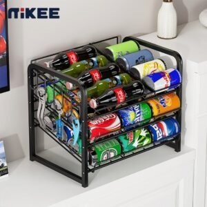 3-layer Can Rack With Hooks