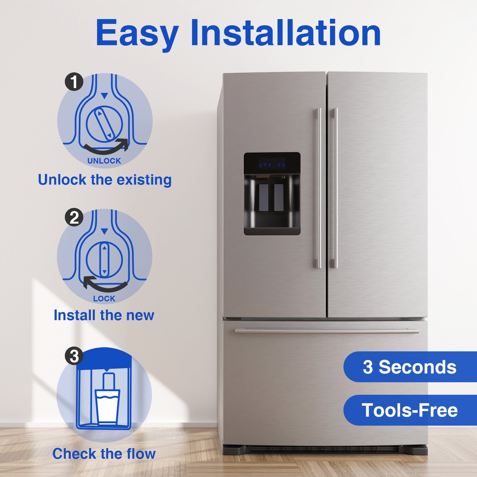 4 Pack Refrigerator Water Filter Replacement For Water Filter HAF-CINEXP, DA29-00020B, HAF-CIN, DA29-00020B-1, RF28HMEDBSR, RF263BEAESR, RS25J500DSR, RF263TEAESG, HDX FMS-2, DA97-08006A-1 - Image 8