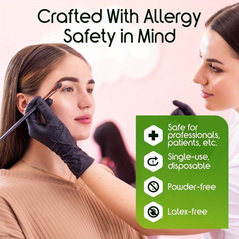 Disposable Nitrile Gloves Black High Elastic Composite, Suitable For Kitchen Household Cleaning, Etc - Image 3