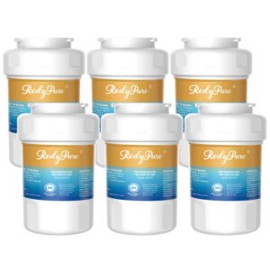 6 Pack Refrigerator Water Filter Replacement For GE MWF, SmartWater MWFP, MWFINT, MWFA, GWF, HDX FMG-1, Kenmore 9991, GSE25GSHECSS, WFC1201 Water Filter