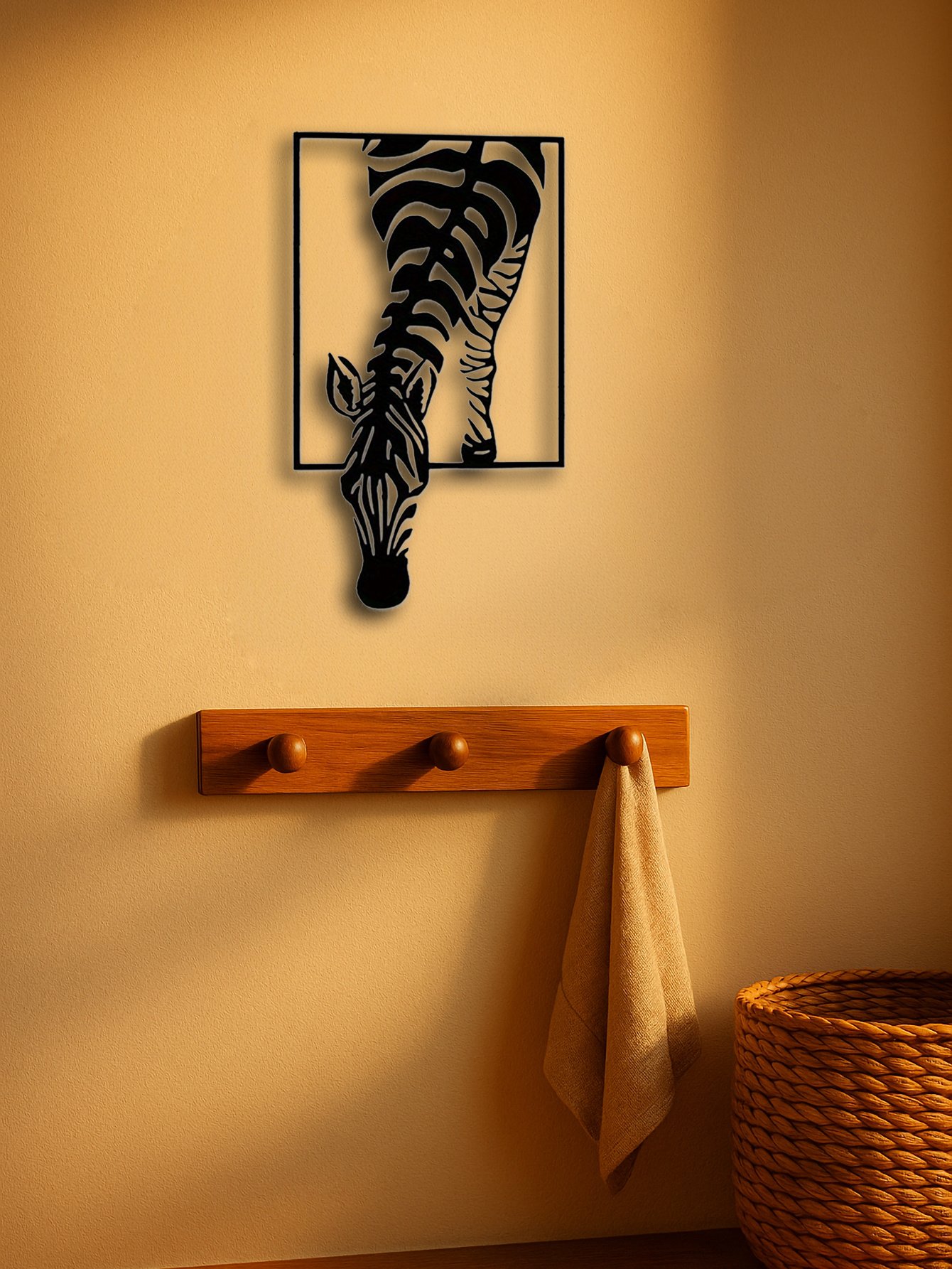 Showcase Your Unique Style With Exquisitely Crafted Zebra Metal Wall Art Design - Image 5