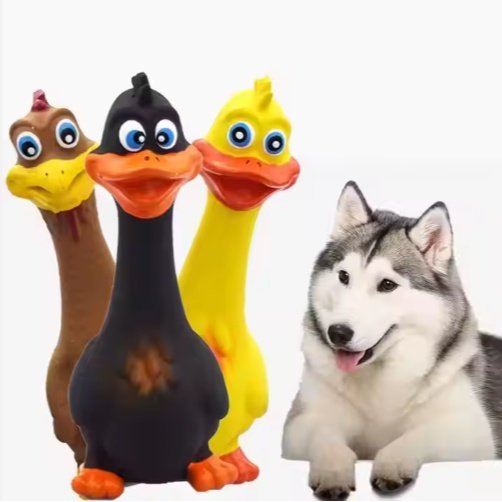 US LOCAL STOCK Hiphoppet New Latex Interactive Dog Chew Toys Cute Duck Shape Squeaky Pet Dog Interactive Boredom Buster Toys - Image 7