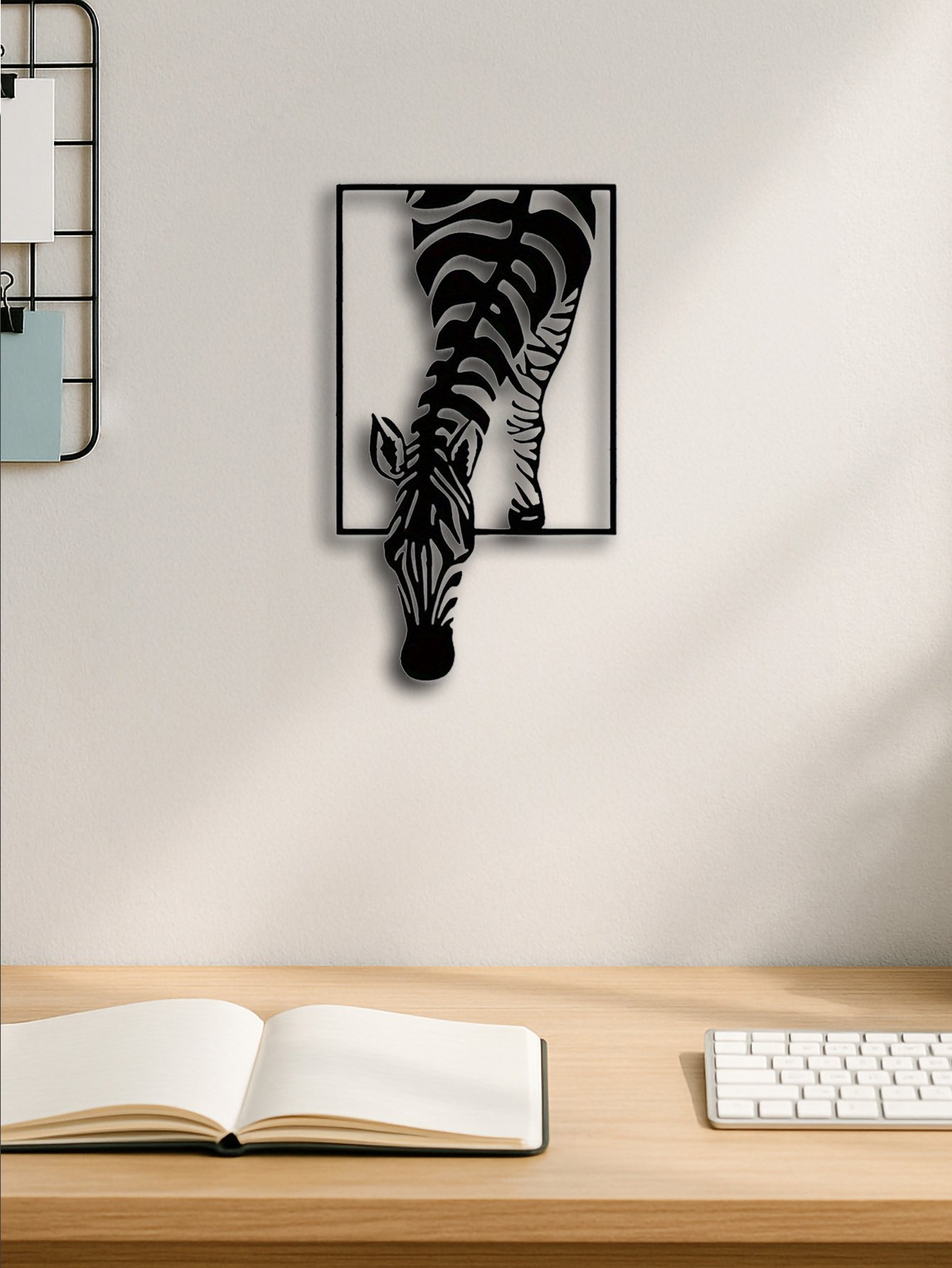 Showcase Your Unique Style With Exquisitely Crafted Zebra Metal Wall Art Design - Image 3