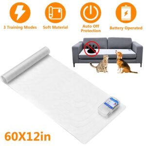1Pc Electronic Pet Training Mat Indoor Safe Shock Training Pad For Dogs Cats Pet Barrier 60x12in With 3 Training Modes