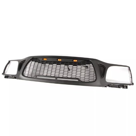 Front Grille Fits For Tacoma 2001 2002 2003 2004 With Light Letters Matte Black Radiatormesh - Image 2