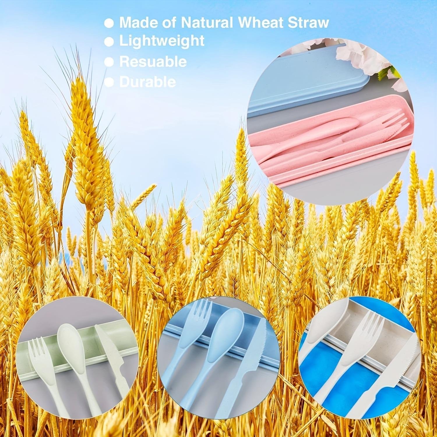 Sustainable Diet 4-Piece Eco-Friendly Cutlery Set Biodegradable Reusable - Image 6