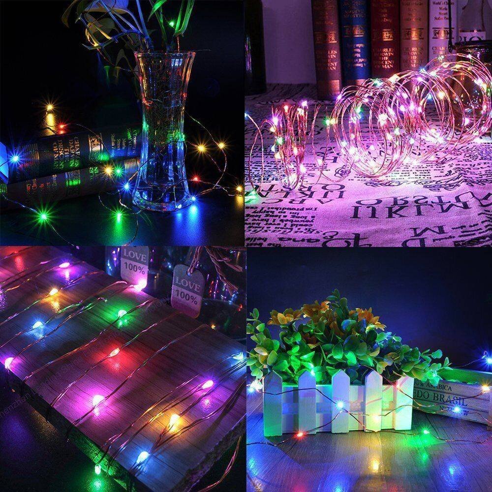 Set Of 2 Solar Fairy String Lights 20M 200 LED Copper Wire Outdoor Garden Decor - Image 5