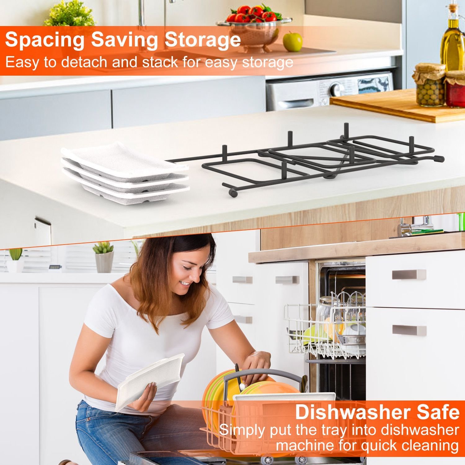 1Pc 3Tier Plastic Serving Tray Dessert Server Display Serving Stand Dinnerware With 3 Rectangular Plastic Serving Platters Metal Stand For Entertaining Fruit Dessert Veggie Cookies Party - Image 7