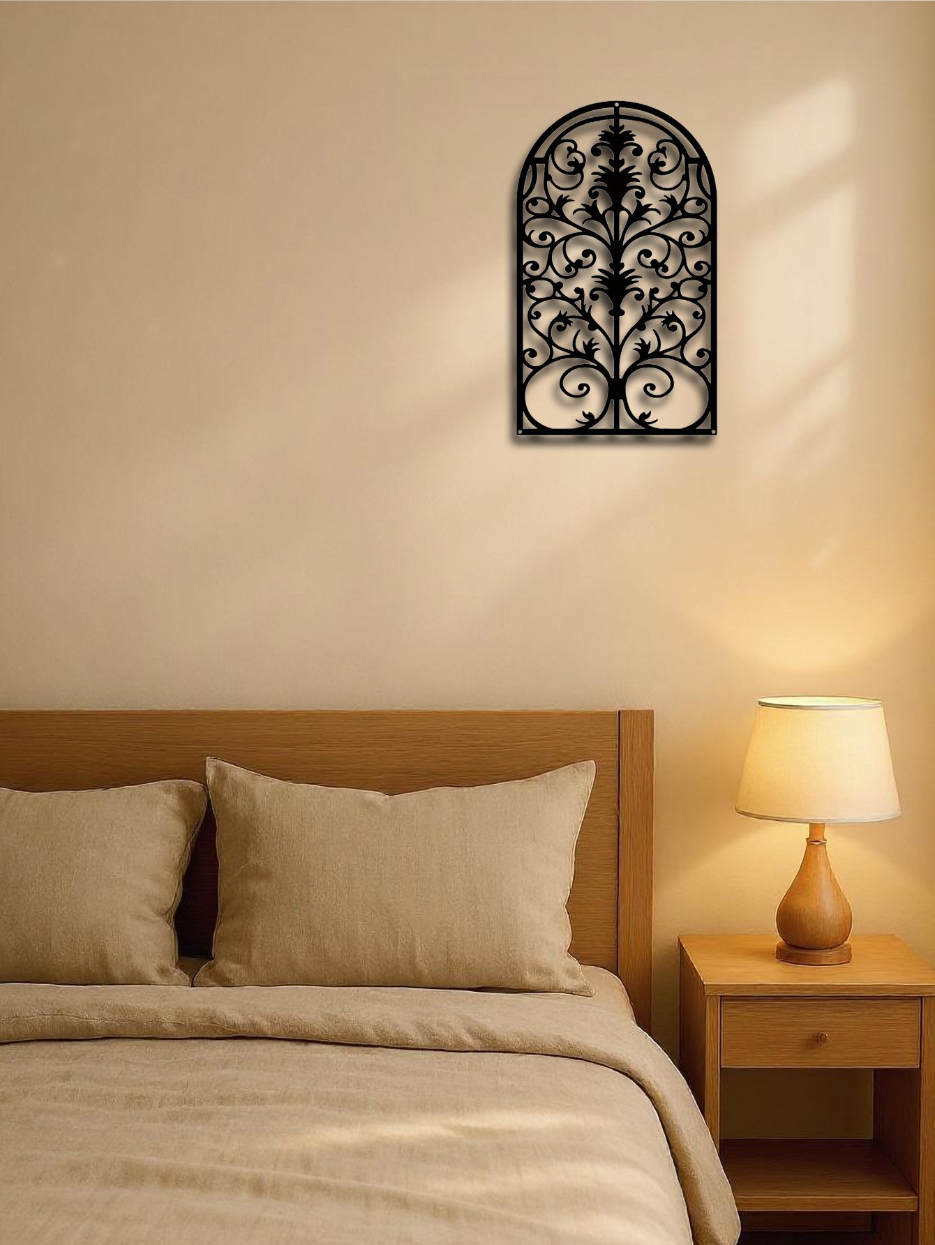 Vintage Ornate Metal Window Frame Wall Decor,Rustic Baroque Gothic Wall Art - Image 4