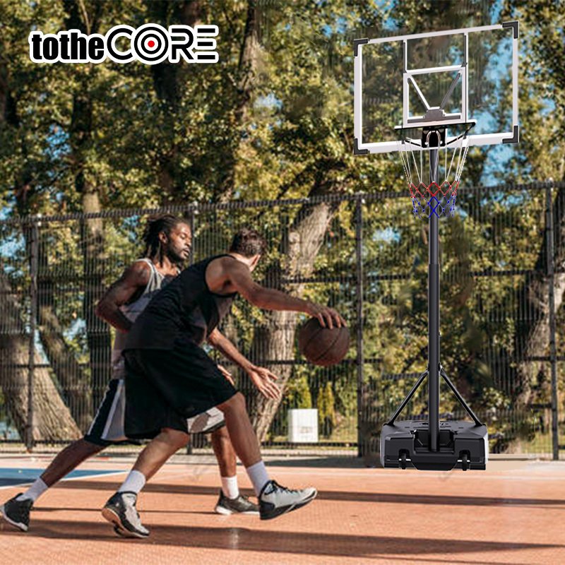 TotheCORE Basketball Stand 5.25-8.53 Ft Adjustable Portable Basketball Hoop & Goal With PC Backplate, Large Base And Wheels - Image 8