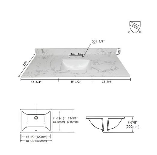 Stone Bathroom Countertop - Image 3