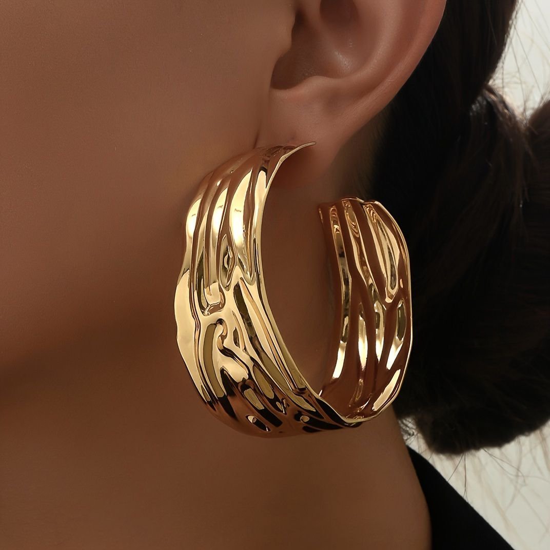 Gold Hoop Earrings - Image 2