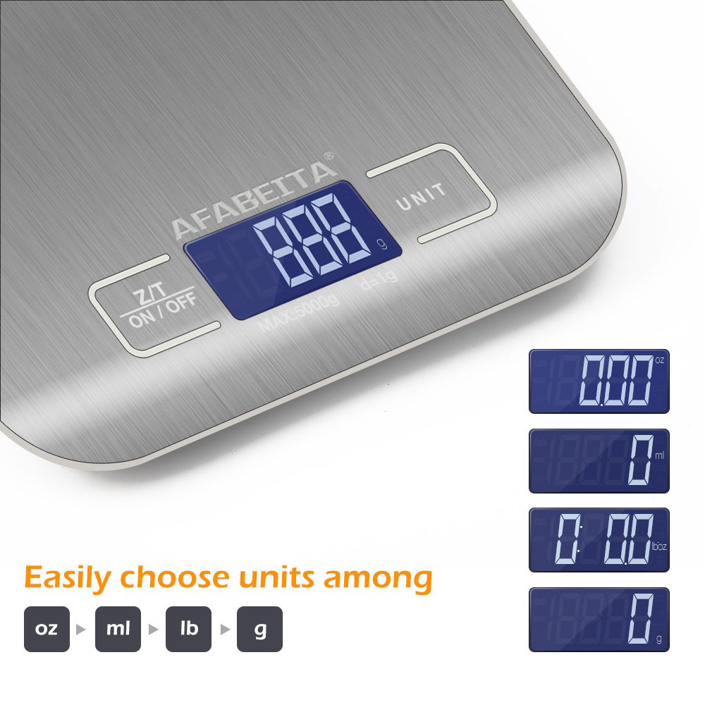 Digital Electronic Kitchen Food Diet Postal Scale Weight Balance 5KG 1g 11lb Kitchen Scales Stainless Steel Weighing For Food Diet Postal Balance Measuring LCD Precision Electronic - Image 9