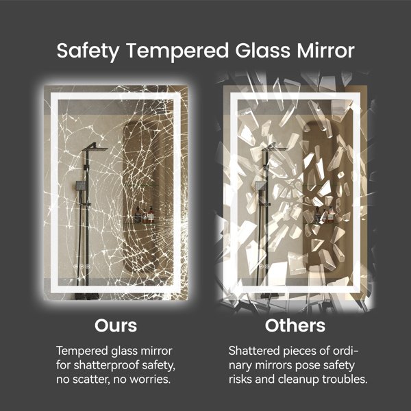 48 Inch X 36 Inch LED Bathroom Mirror - Image 5