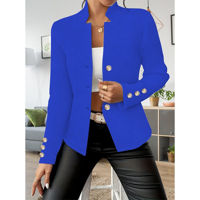 Women Casual Blazers Long Sleeve Business Outerwear Slim Fitting Single Breasted Jacket - Image 5