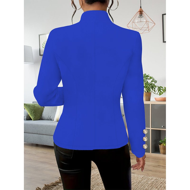 Women Casual Blazers Long Sleeve Business Outerwear Slim Fitting Single Breasted Jacket - Image 6