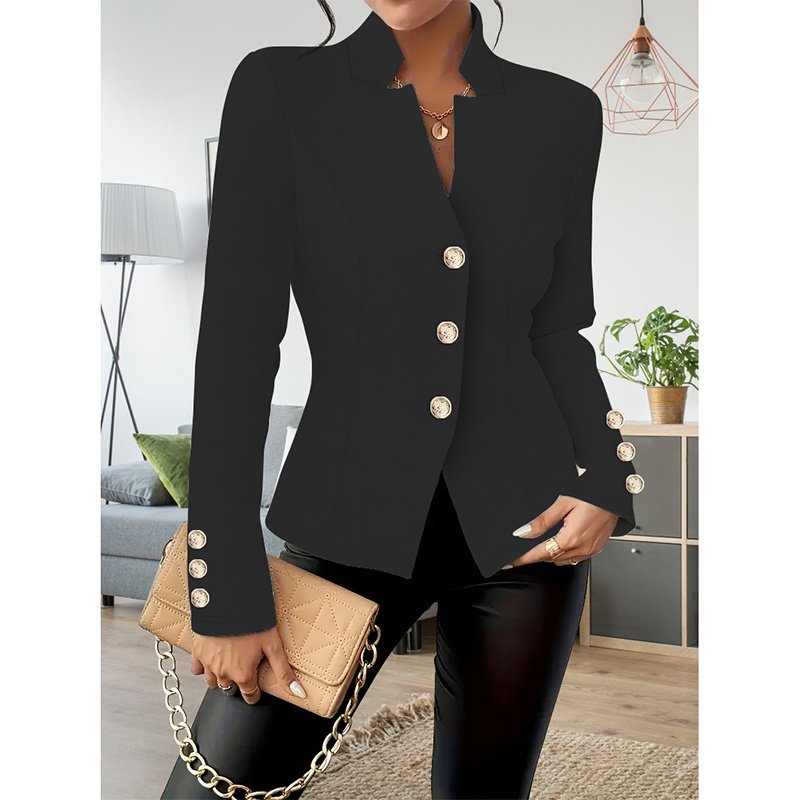 Women Casual Blazers Long Sleeve Business Outerwear Slim Fitting Single Breasted Jacket - Image 7