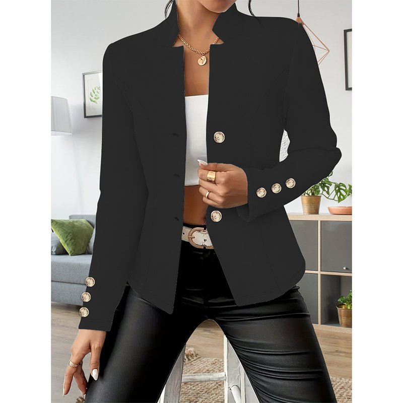 Women Casual Blazers Long Sleeve Business Outerwear Slim Fitting Single Breasted Jacket - Image 8