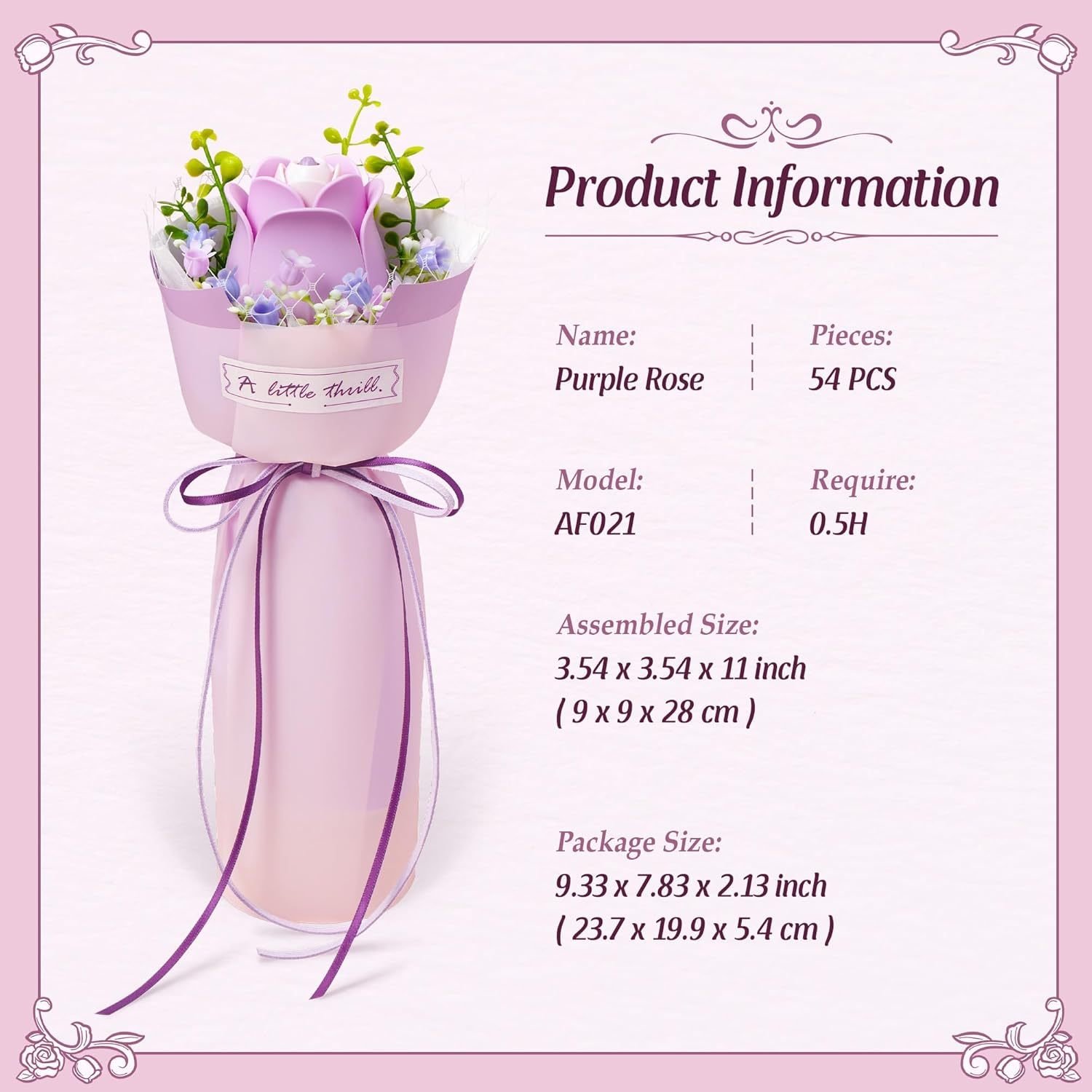 Romantic 3D Flower Puzzle Kit - Image 4