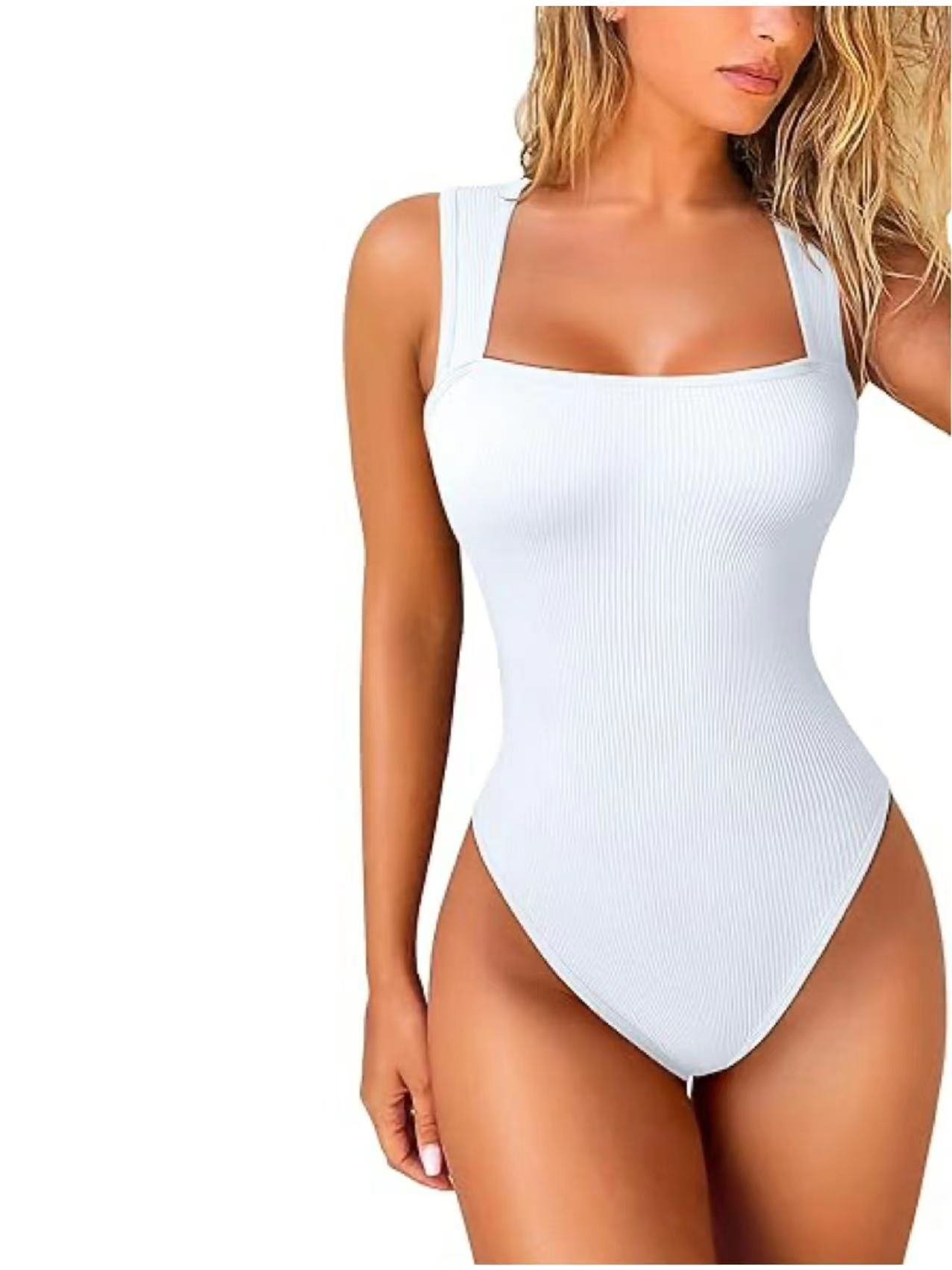 Women's U-neck Sleeveless Vest Tight Jumpsuit - Image 5