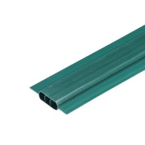 Chain Link Fence Privacy Slats Double-Wall With Wings For 4' High Fence Green