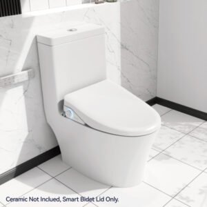 Smart Toilet With Side Knob Adjustable Heated Seat, Water Temperature And Pressure Adjustment Function, Portable Toilet With Automatic Nozzle Cleaning Function, Cannot Be Shipped On Weekends