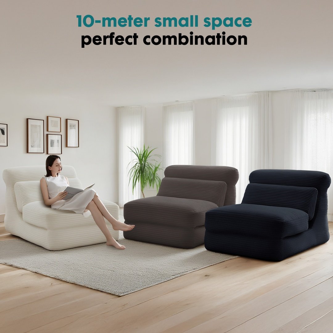 Folding Sofa Bed, Convertible Comfy Sleeper Chair With Back Support, Foldable Floor Sofa Bed Couch - Image 5