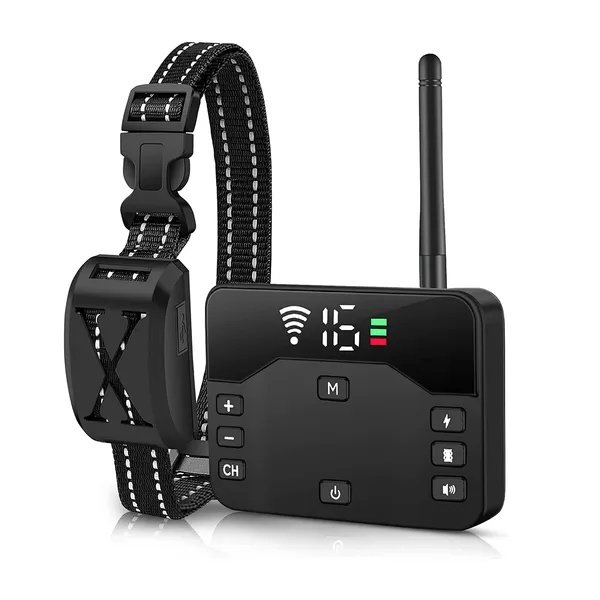 Wireless Electric Dog Fence Waterproof Pet Shock Boundary Containment System Electric Training Collar For Small Medium Large Dogs