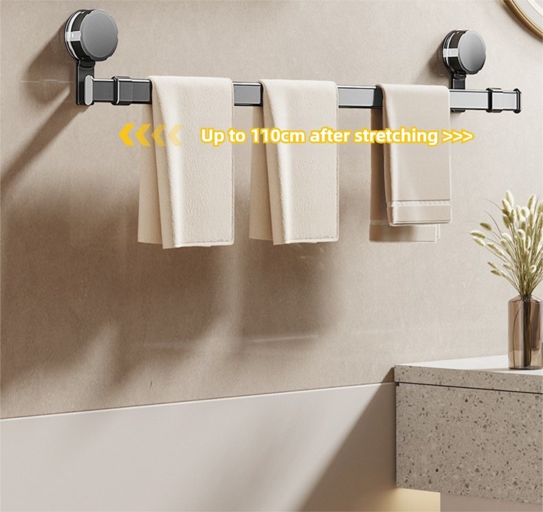 1 Suction Cup Telescopic Towel Rod - Image 7
