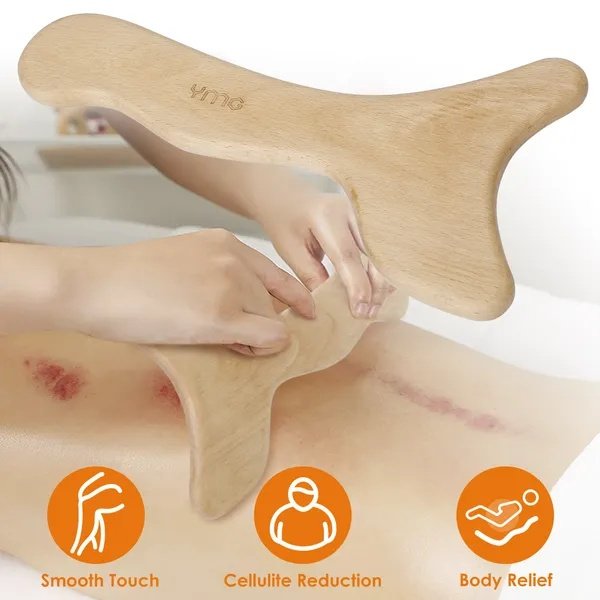Wood Therapy Massage Tool Lymphatic Drainage Paddle Wooden - Image 2