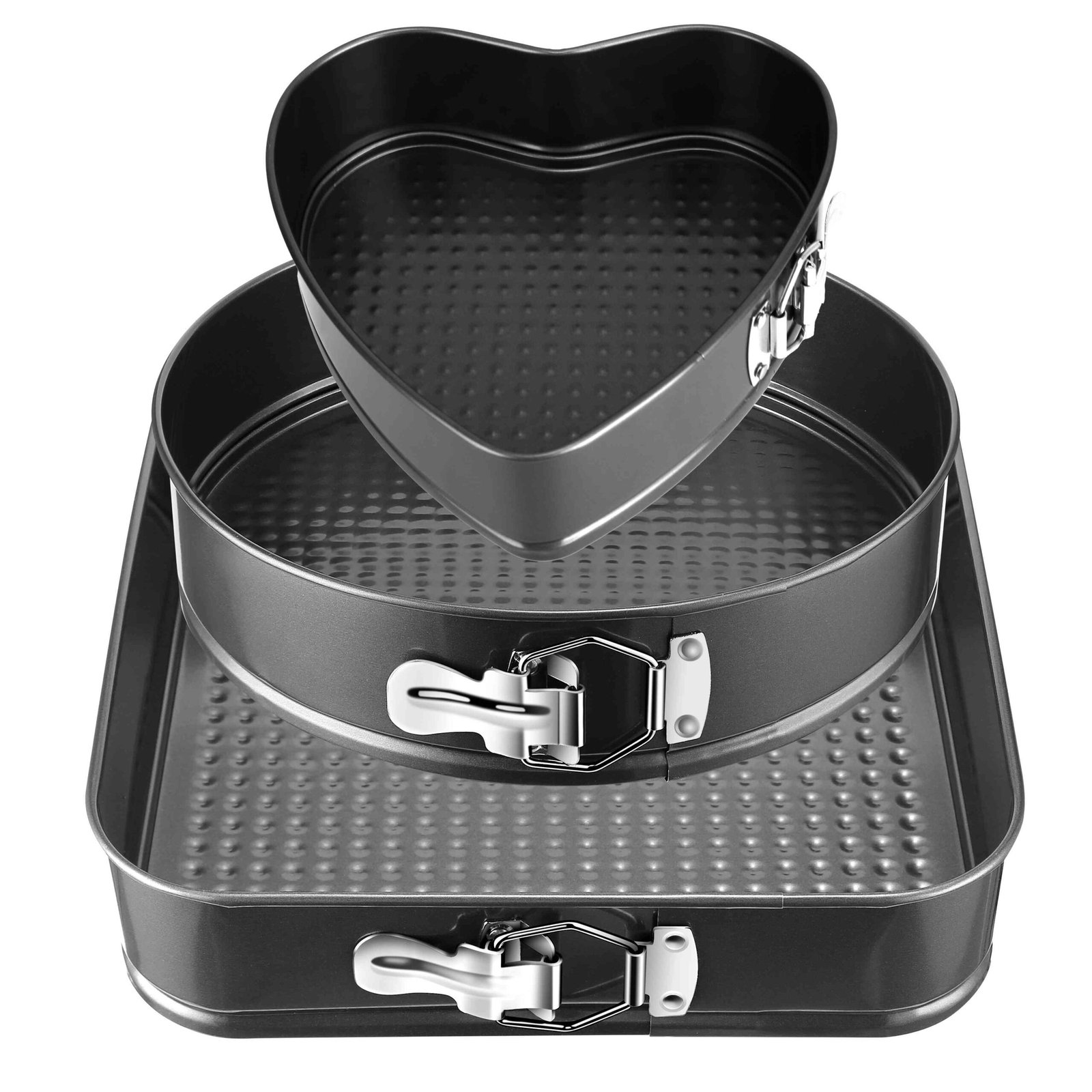 3Pcs Per Set Non-stick Springform Cake Pan Leakproof 9in 10in 11in Bakeware Pan With Removable Bottom - Image 9