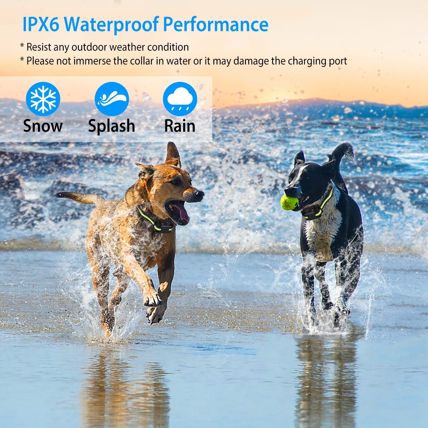 Dog Bark Collar Rechargeable Waterproof Beep Vibration Static Stimulation Bark Stopper Automatic Identification Collar With 6 Intensity Dual Modes - Image 6