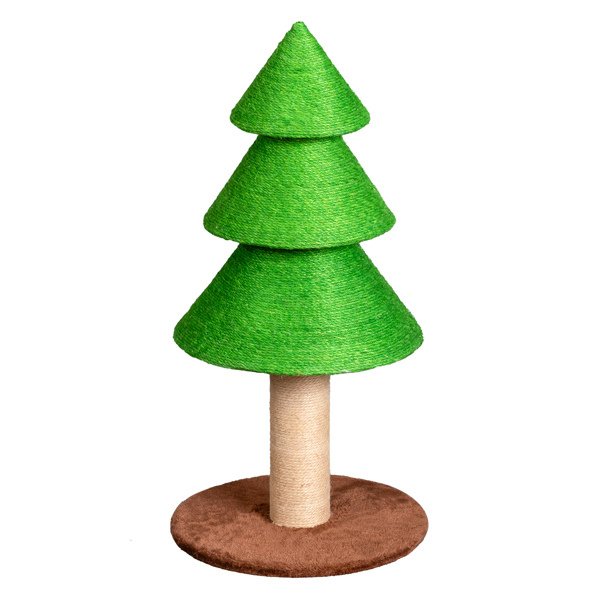 31.5in Christmas Tree Cat Scratcher, Cat Scratching Post For Indoor Cats, Large Sisal Cat Scratching Tree Cat Scratch Tower, Grass Green - Image 2