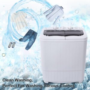 US XPB35-ZK35 14.3 Lb Washing Machine, Double Drum With Drain Pump, Plastic, Semi-Automatic