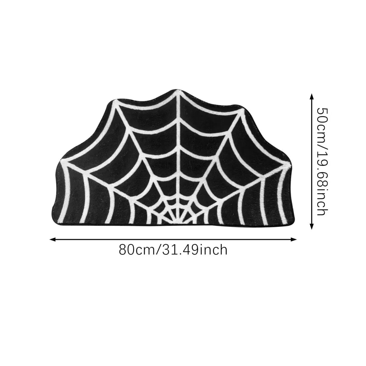Spider Web Bath Mat 19.7 X 31.5 In Large Spider Web Rugs For Bedroom Gothic Home Decor Witchy Horror Goth Room Rugs Machine Washable Non-Slip Area Rugs For Front Door Kitchen - Image 5