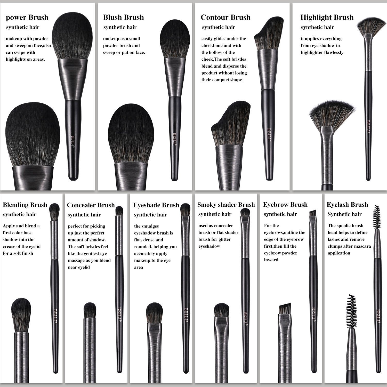 Premium Natural Makeup Brushes