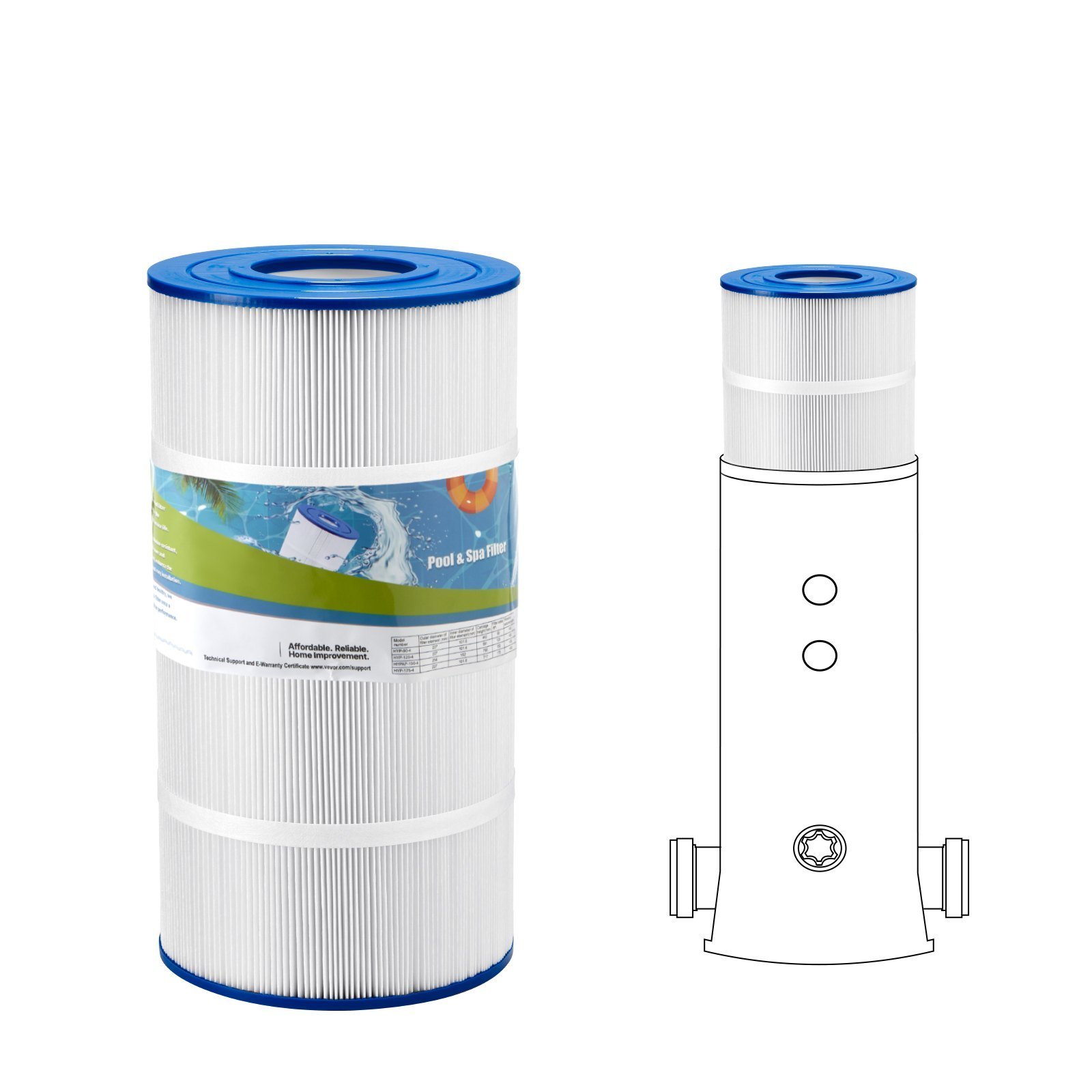 Hot Tub Pool Filter Cartridge 90 Sq. Ft Compatible Hayward C900 Hayward C900