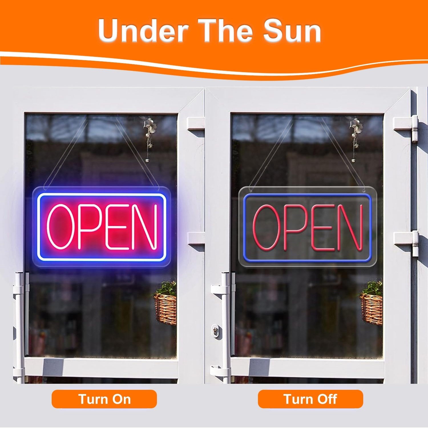 1Pc LED Open Sign 16.5x9.1in Business Neon Open Sign Advertisement Board With 11 Levels Adjustable Brightness - Image 6