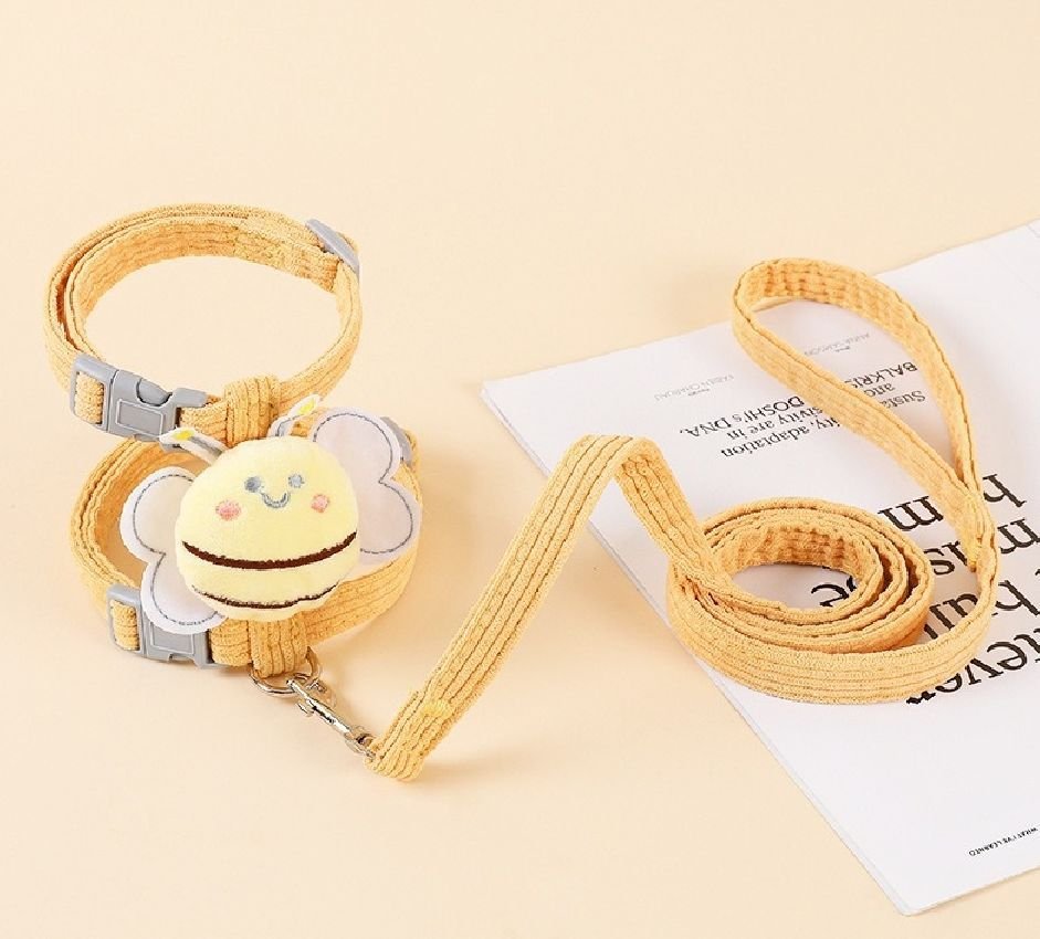 Small Cat Harness Wing Shaped Decorative Walking Vest Traction Rope Set - Image 3