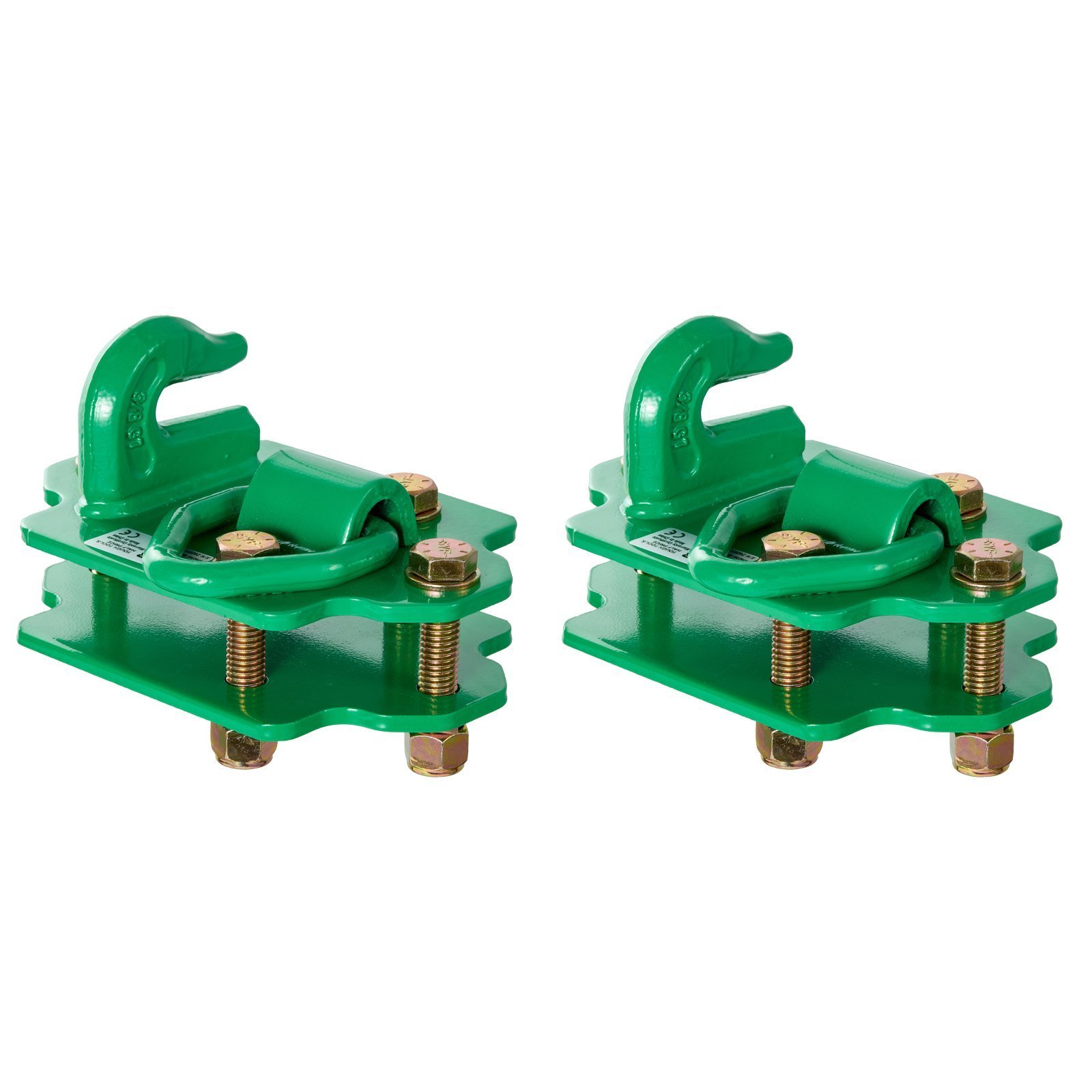 3/8" Tractor Bucket Hooks Grade 70 Forged Steel 2 Pack Grab Hooks Green