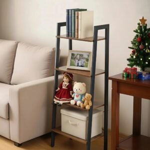 4-Tier Ladder Shelf, Bookcase Storage & Display Shelf
