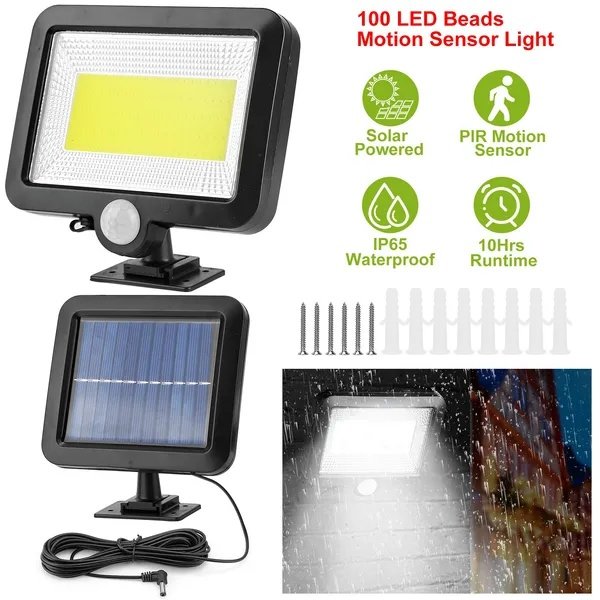 Solar Powered Wall Lights Outdoor LED Beads Motion Sensor Lamp - Image 2