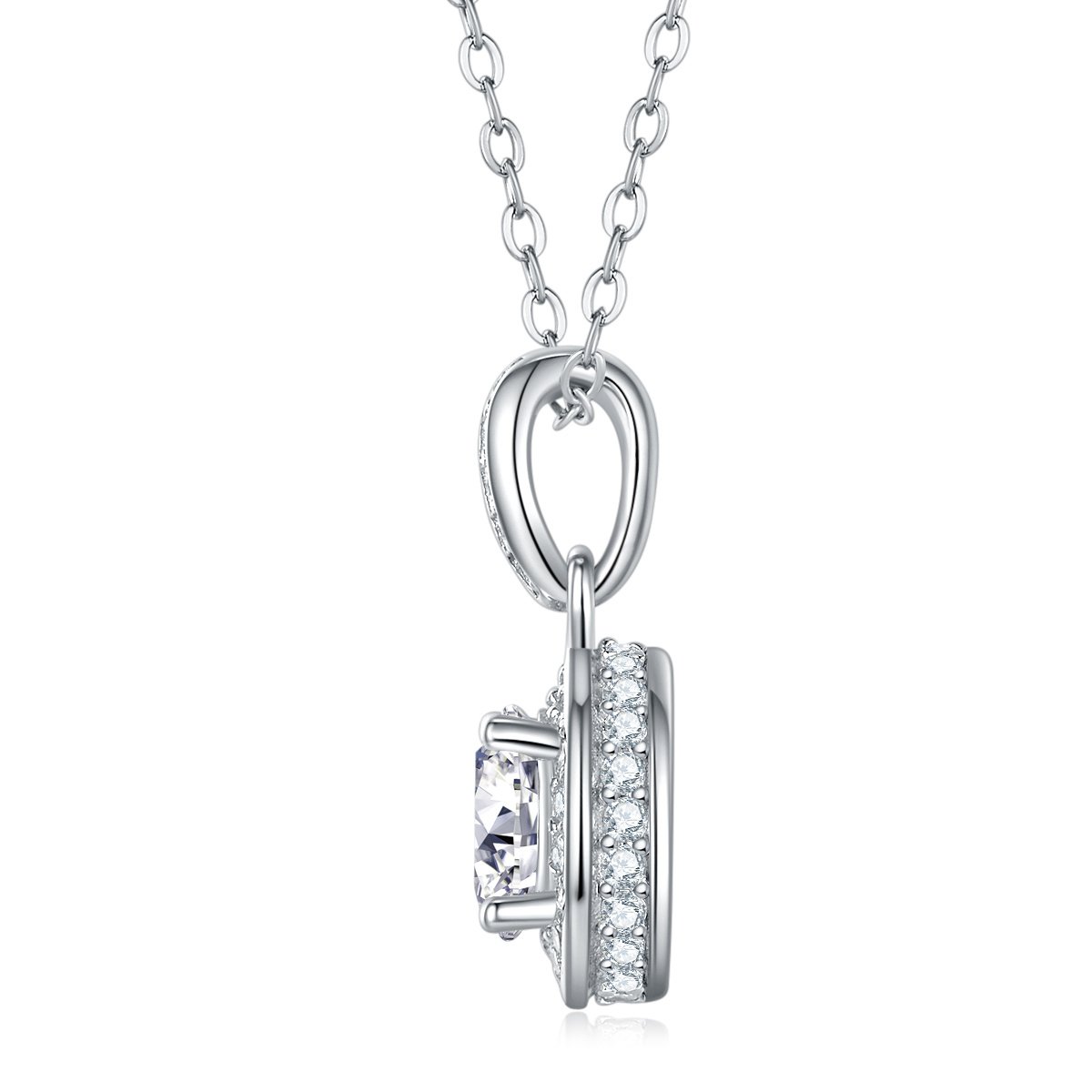 1 Carat Moissanite Silver Pendant - Image 2