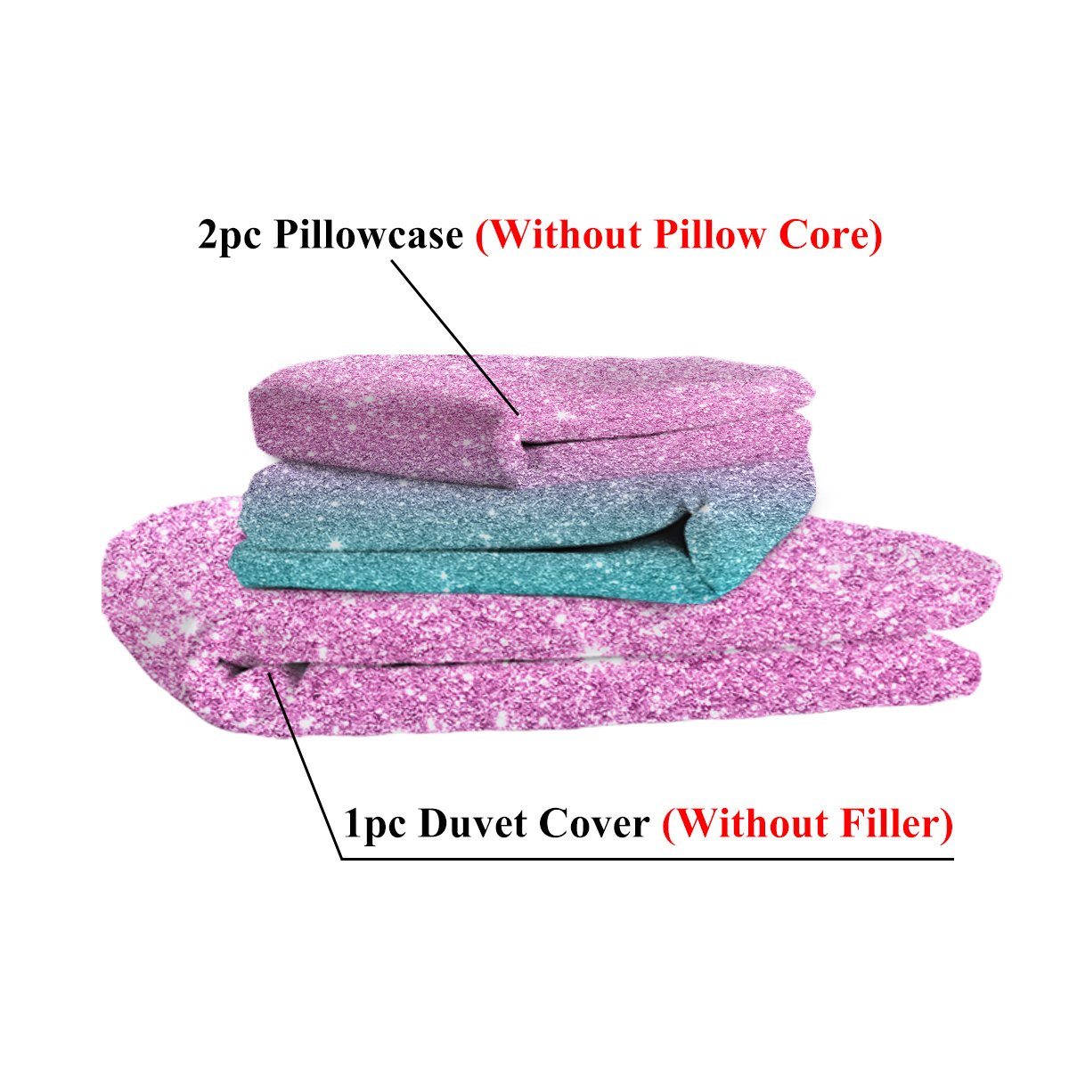 3PCS Ultra Soft Duvet Cover Set For Comforter Star Bedding Set Full Queen King Size - Image 8