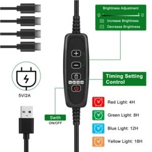 2Pcs 40 Cells Seed Starter Tray Plant Grow Light