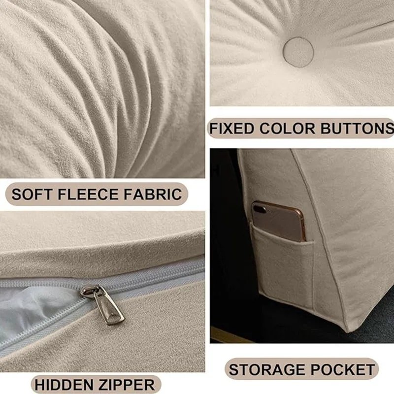 Triangle Reading Cushion With A Button-180x50x20cm - Image 2