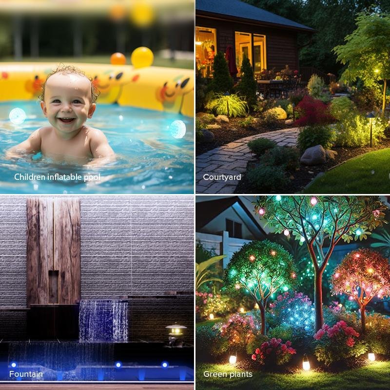 Sansi Upgraded Wireless Rechargeable Pool Lights,Submersible RBG LED Pond Lights,Color Changing Underwater Spotlight With Magnetic And Suction Cup Mounts - Image 9