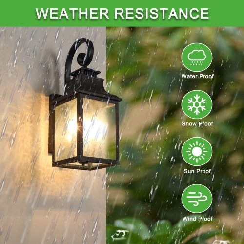 Large Outdoor Wall Light With Glass Supports Many Types Of Bulbs In 1 Pack Unavailable Platforms- Temu - Image 4